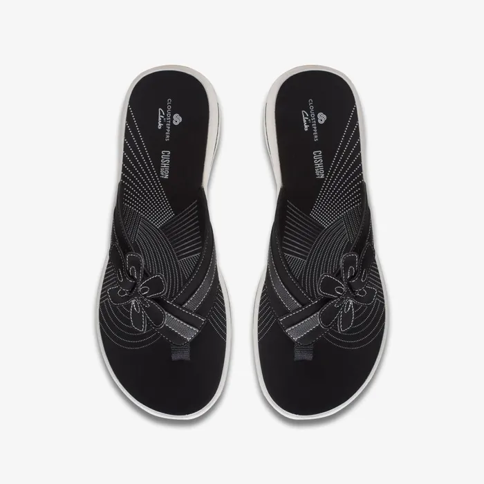Brinkley Flora Black Women Clarks Sandals and Flip Flops