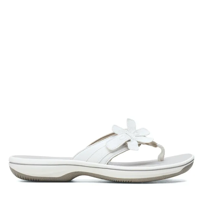 Brinkley Flora White Women Clarks Sandals and Flip Flops