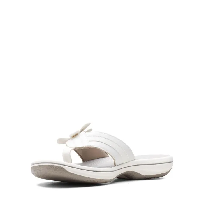 Brinkley Flora White Women Clarks Sandals and Flip Flops