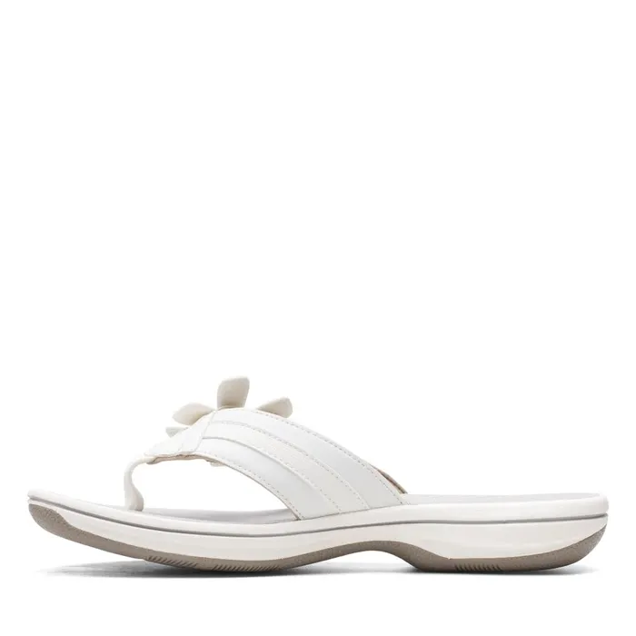 Brinkley Flora White Women Clarks Sandals and Flip Flops