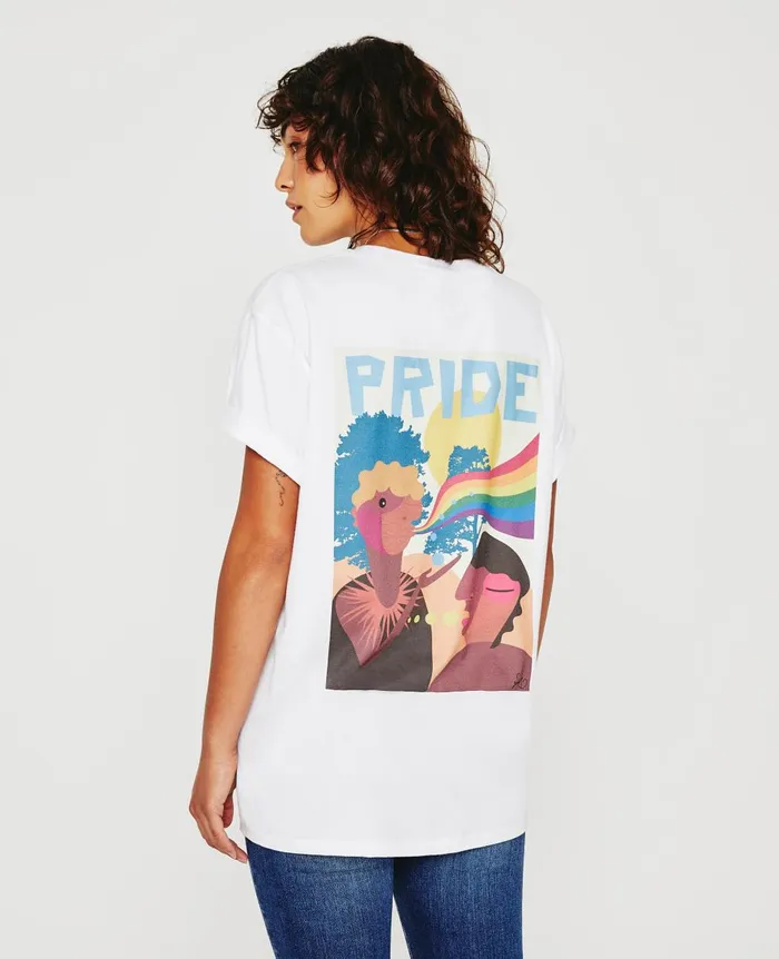 Bryce Crew Pride Is Belonging True White WomenMen AG Jeans Tees and Tanks