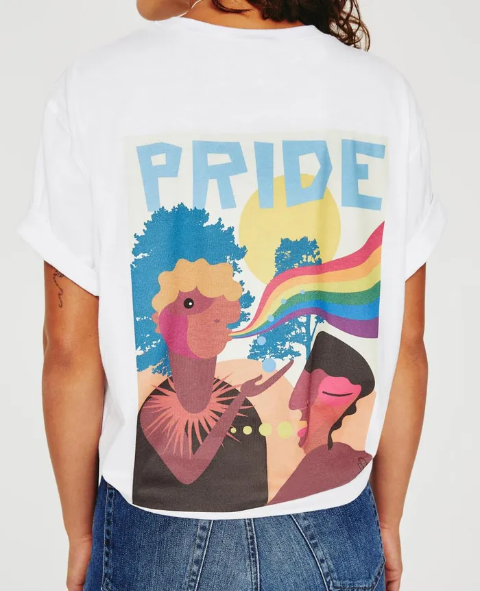 Bryce Crew Pride Is Belonging True White WomenMen AG Jeans Tees and Tanks