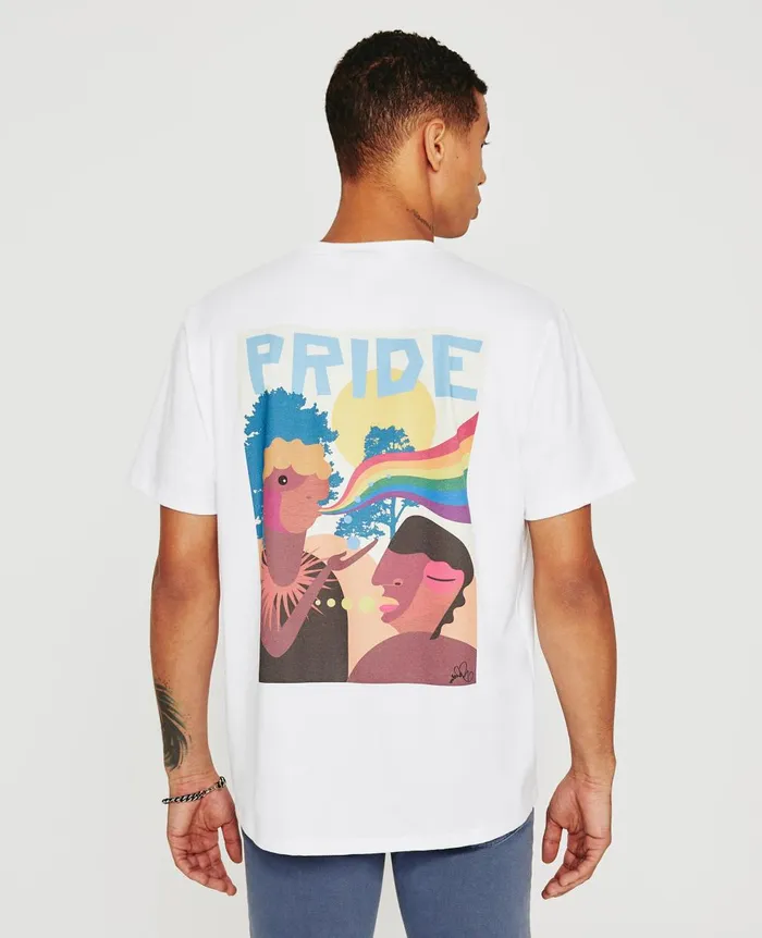 Bryce Crew Pride Is Belonging True White WomenMen AG Jeans Tees and Tanks