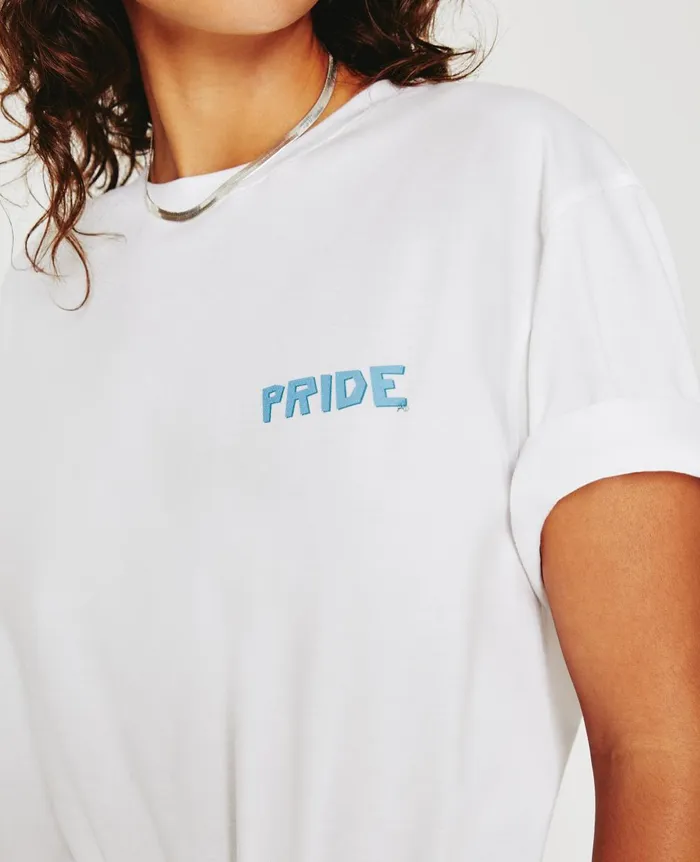 Bryce Crew Pride Is Belonging True White WomenMen AG Jeans Tees and Tanks