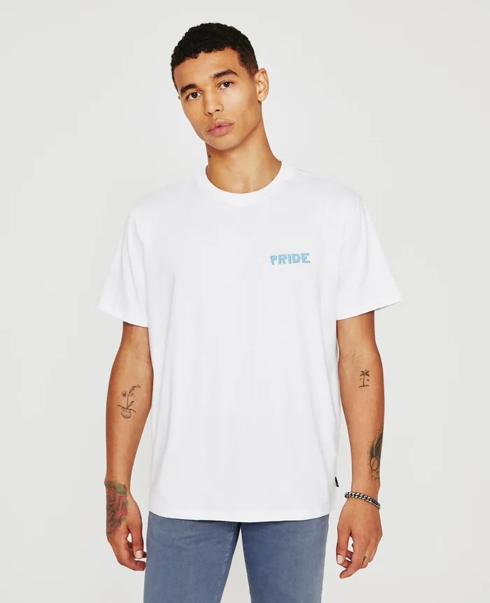 Bryce Crew Pride Is Belonging True White WomenMen AG Jeans Tees and Tanks