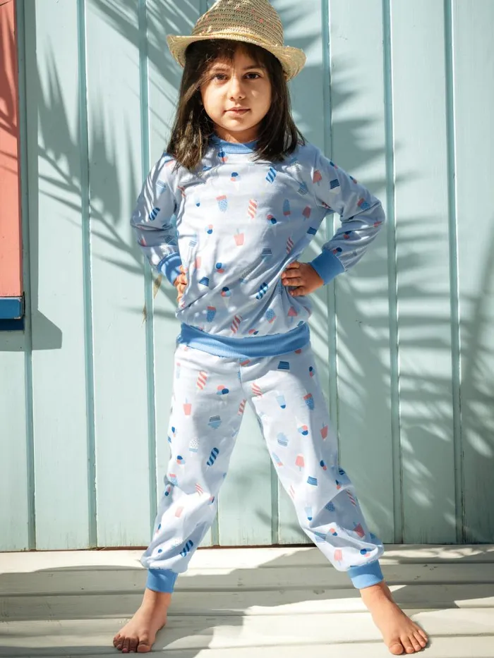 CALIDA For Babies Kids Children039s Cuffed Pyjamas Vista Blue