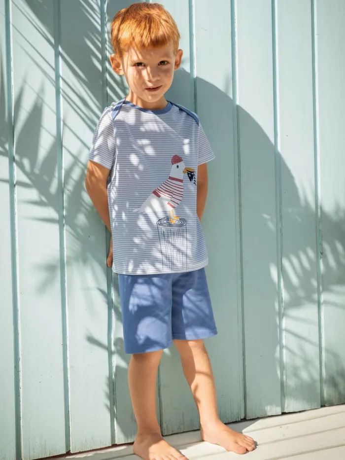 CALIDA For Babies Kids Children Short Pyjamas Colony Blue