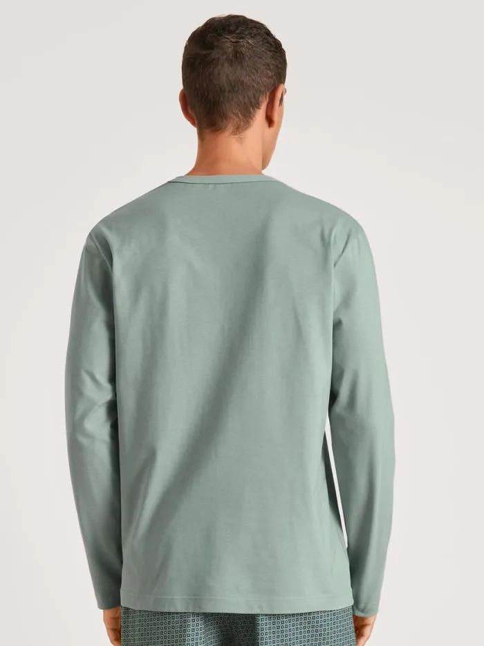 CALIDA Pyjama Tops Men Shirt Long Sleeve Slate Grey