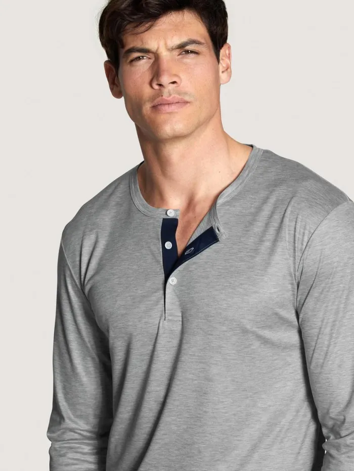 CALIDA Pyjamas Men Pyjama Cradle To Cradle Certified Gravel Mel