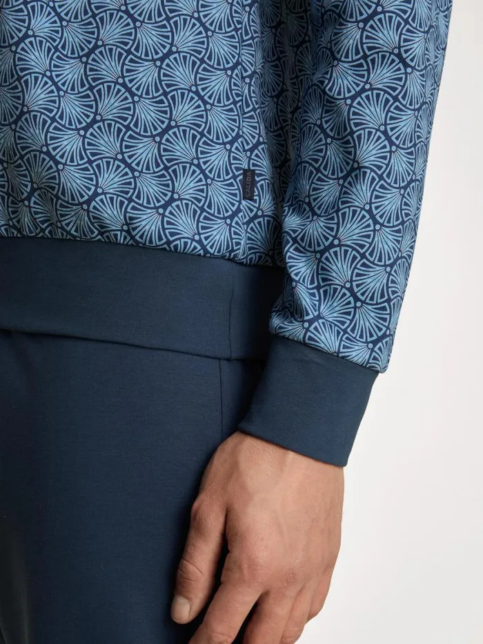 CALIDA Pyjamas Men Pyjama With Cuff Insignia Blue