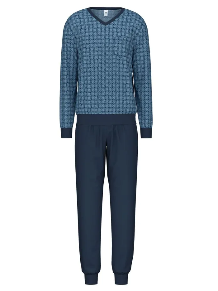 CALIDA Pyjamas Men Pyjama With Cuff Insignia Blue