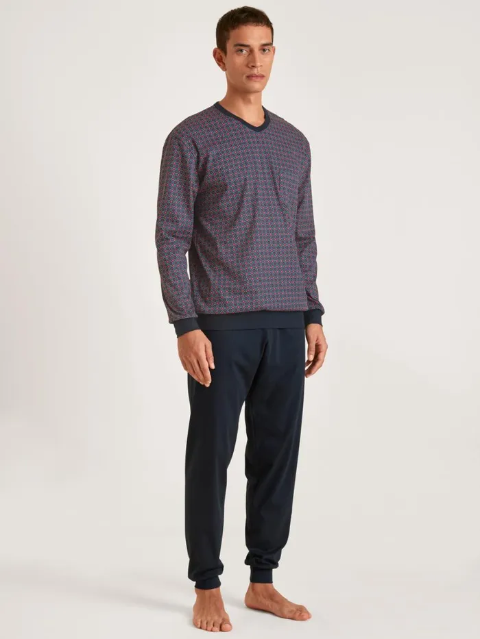 CALIDA Pyjamas Men Pyjama With Cuff Mars Red