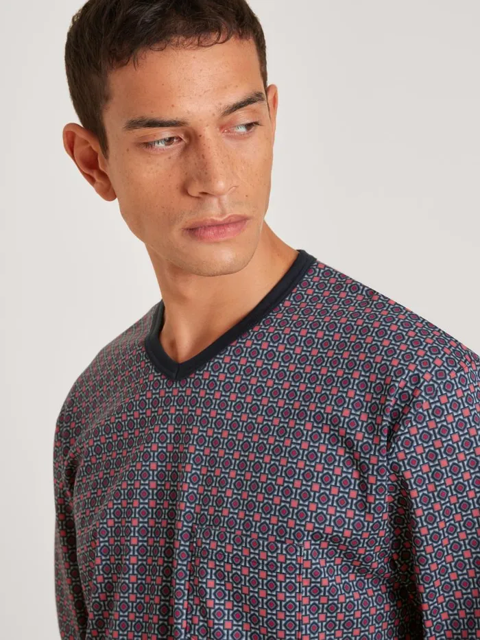 CALIDA Pyjamas Men Pyjama With Cuff Mars Red