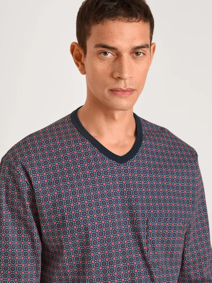 CALIDA Pyjamas Men Pyjama With Cuff Mars Red