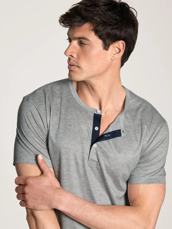 CALIDA Pyjamas Men Short Pyjama Cradle To Cradle Certified Gravel Mel