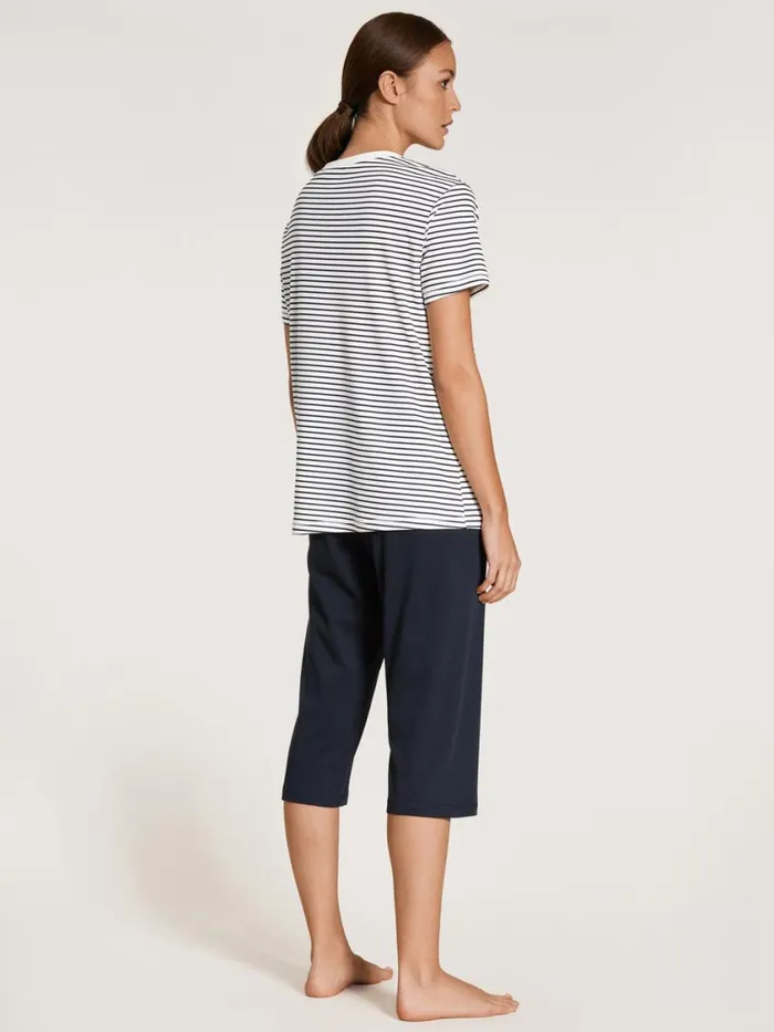 CALIDA Pyjamas Women Capri Pyjama Dark Lapis Blue