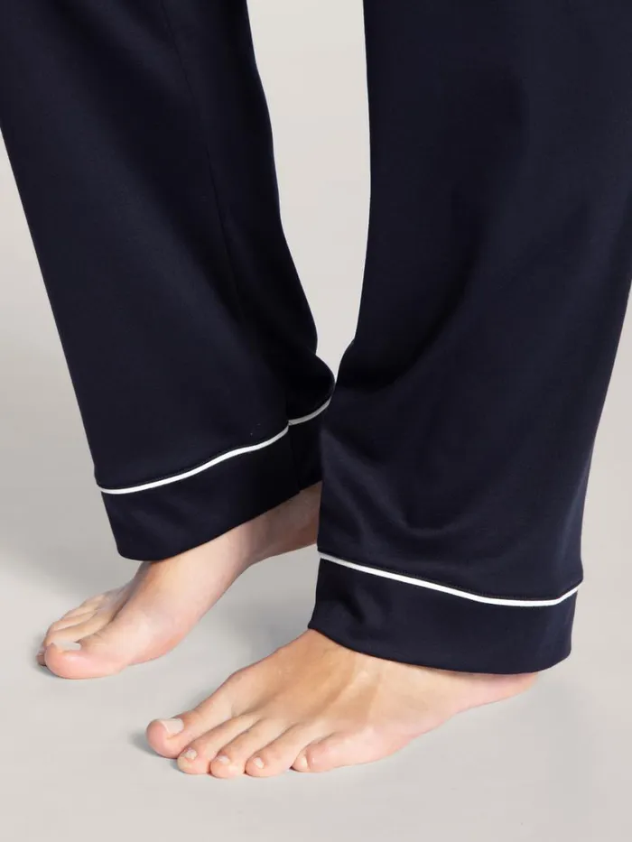 CALIDA Pyjamas Women Pyjama Buttoned Dark Lapis Blue