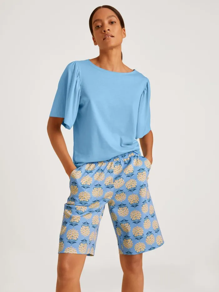 CALIDA Show All Women Shirt Short Sleeve Placid Blue
