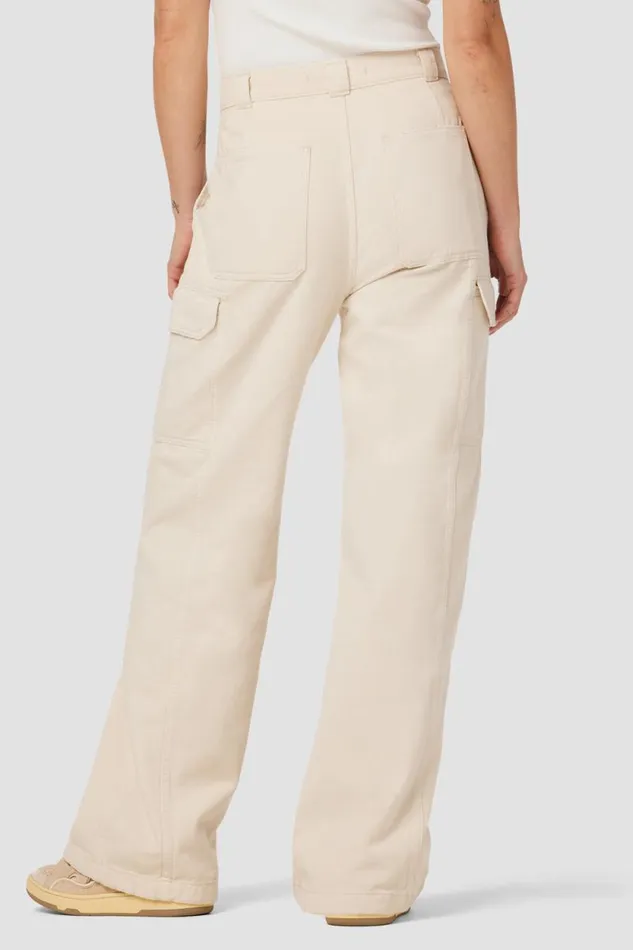 Cargo Women Hudson Jeans HighRise Wide Leg Cargo Great Egret