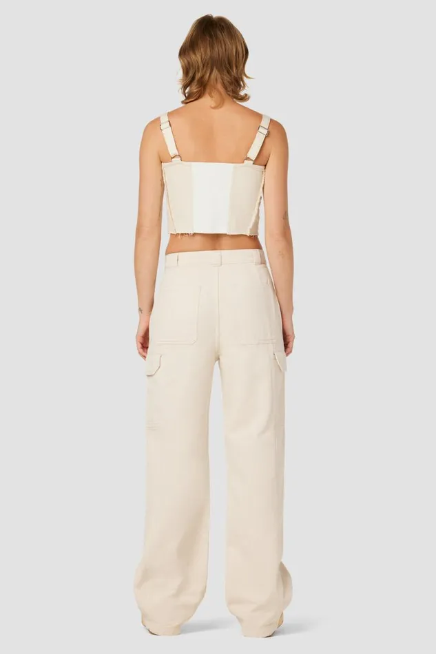 Cargo Women Hudson Jeans HighRise Wide Leg Cargo Great Egret