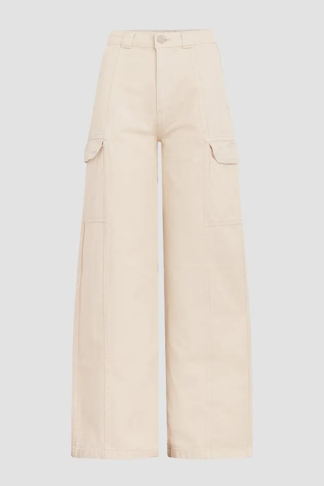Cargo Women Hudson Jeans HighRise Wide Leg Cargo Great Egret