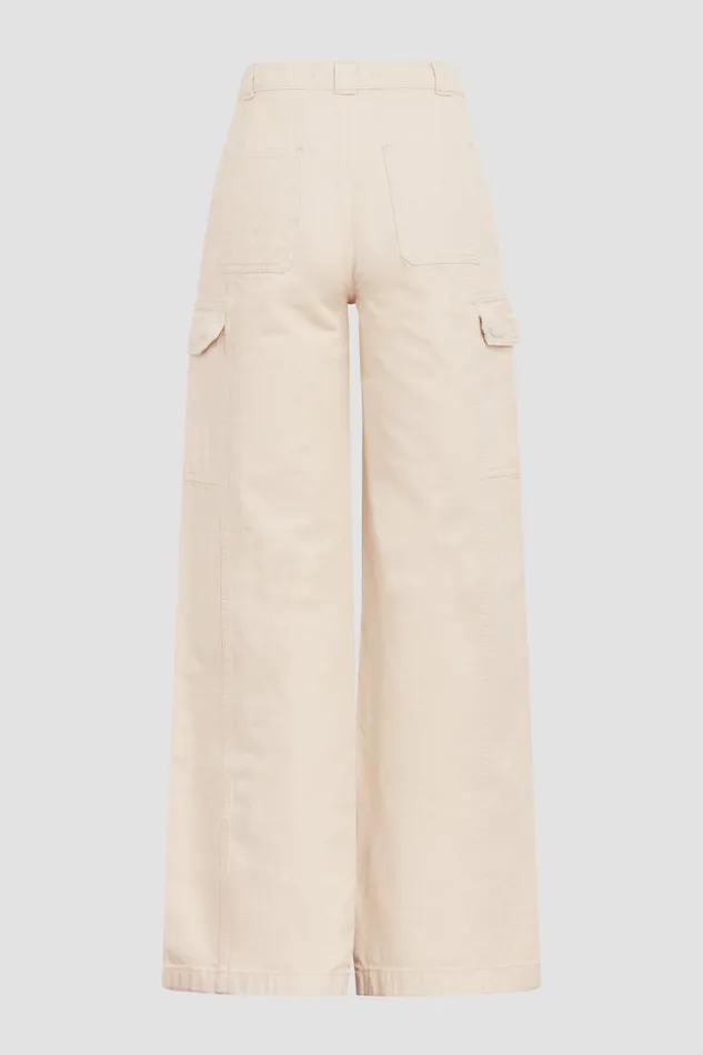Cargo Women Hudson Jeans HighRise Wide Leg Cargo Great Egret