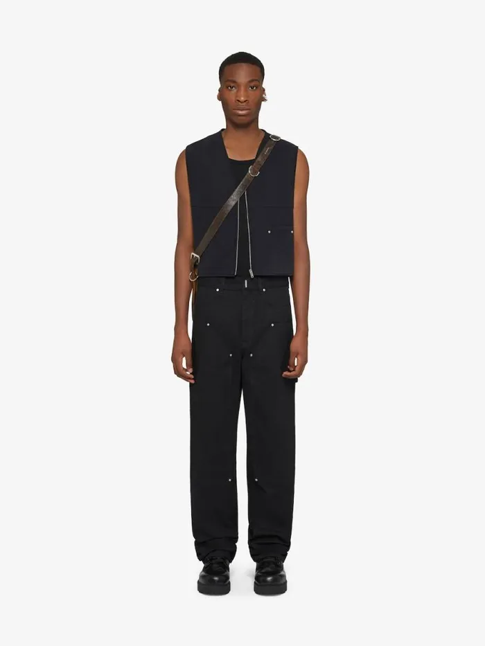 Carpenter Pants In Denim Black Men Givenchy Pants and Shorts