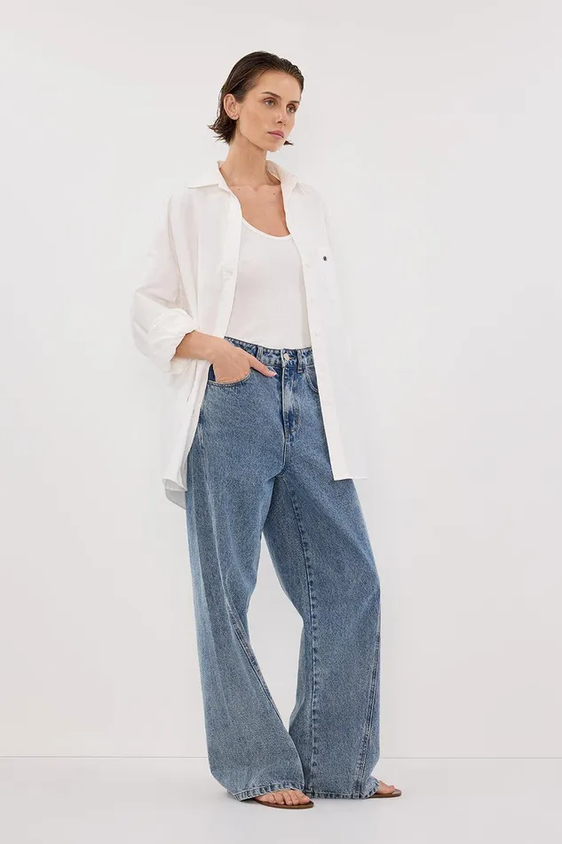 CARSON MID BLUE WIDE LEG JEAN Women DISSH Jeans