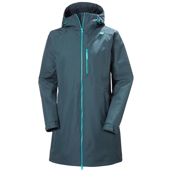 Casual Jackets Women Helly Hansen W LONG BELFAST JACKET 635 Orion Blue