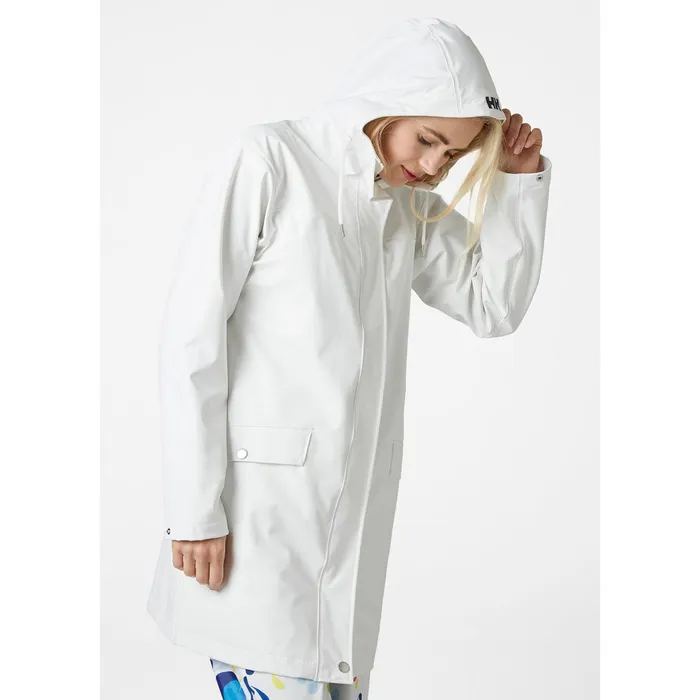 Casual Jackets Women Helly Hansen W MOSS RAIN COAT 011 Offwhite