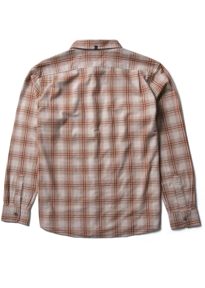 Central Coast Eco Ls Flannel Bone Men Vissla Shirts and Flannels
