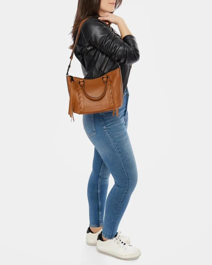 Chakra Satchel Crossbody Chestnut Women Aimee Kestenberg Crossbody Bags