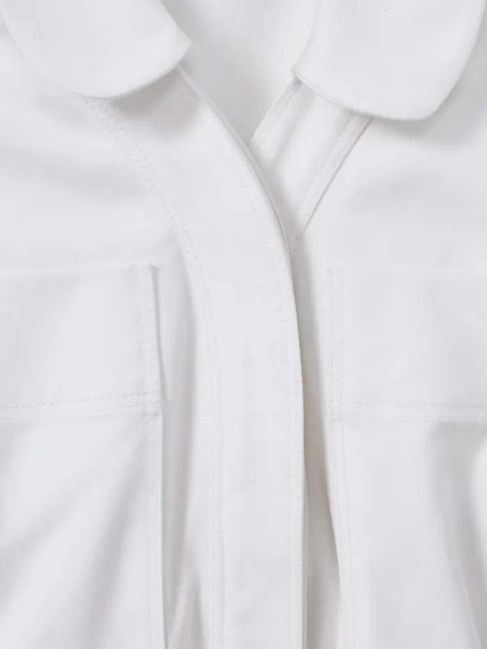Children Reiss Dresses Ginny Belted Puff Sleeve Dress Ivory