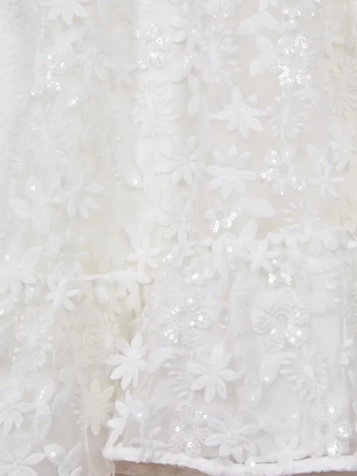 Children Reiss Dresses Theo Embellished Flared Dress Ivory