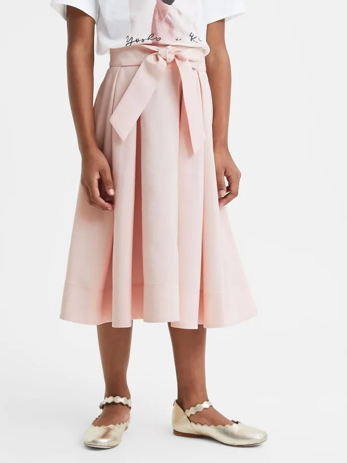 Children Reiss Skirts and Shorts Garcia Pleated Belted Taffeta Midi Skirt Pink Children Reiss Skirts and Shorts Garcia Pleated Belted Taffeta Midi Skirt Pink