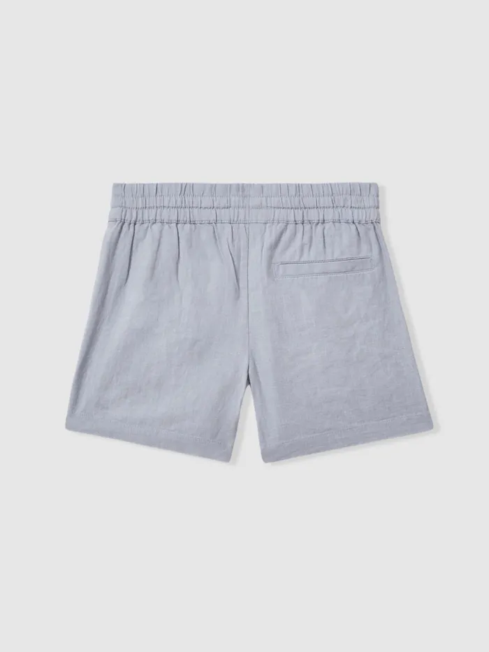 Children Reiss Sweats and Hoodies Acen Linen Drawstring Shorts Soft Blue