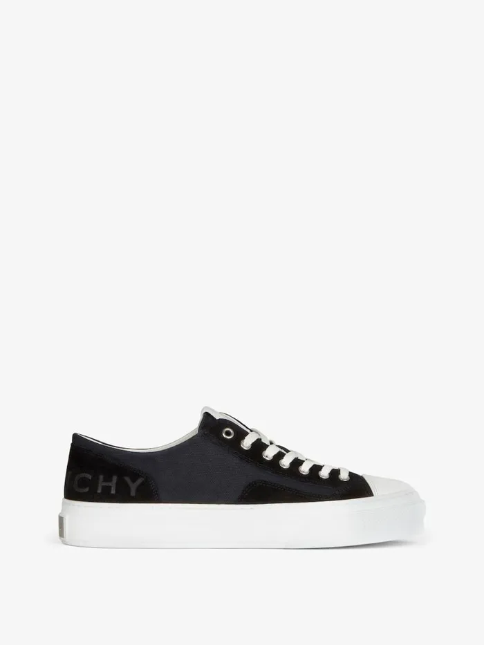 City Sneakers In Canvas And Suede Black Men Givenchy City