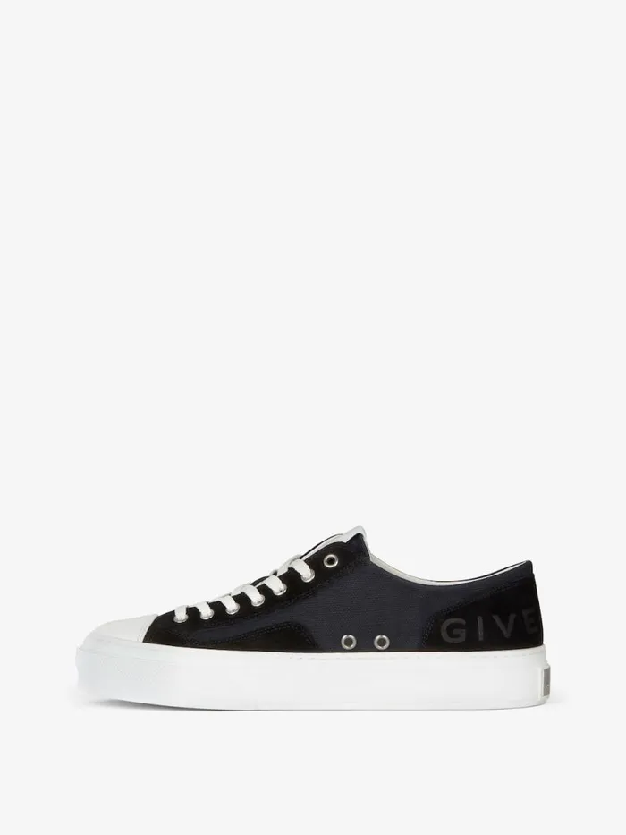 City Sneakers In Canvas And Suede Black Men Givenchy City