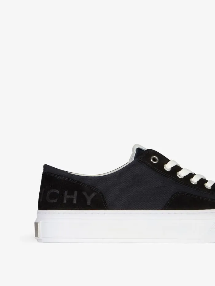 City Sneakers In Canvas And Suede Black Men Givenchy City