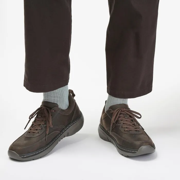 Clarks Pro Lace Dark Brown Tumbled Men Clarks Sneakers