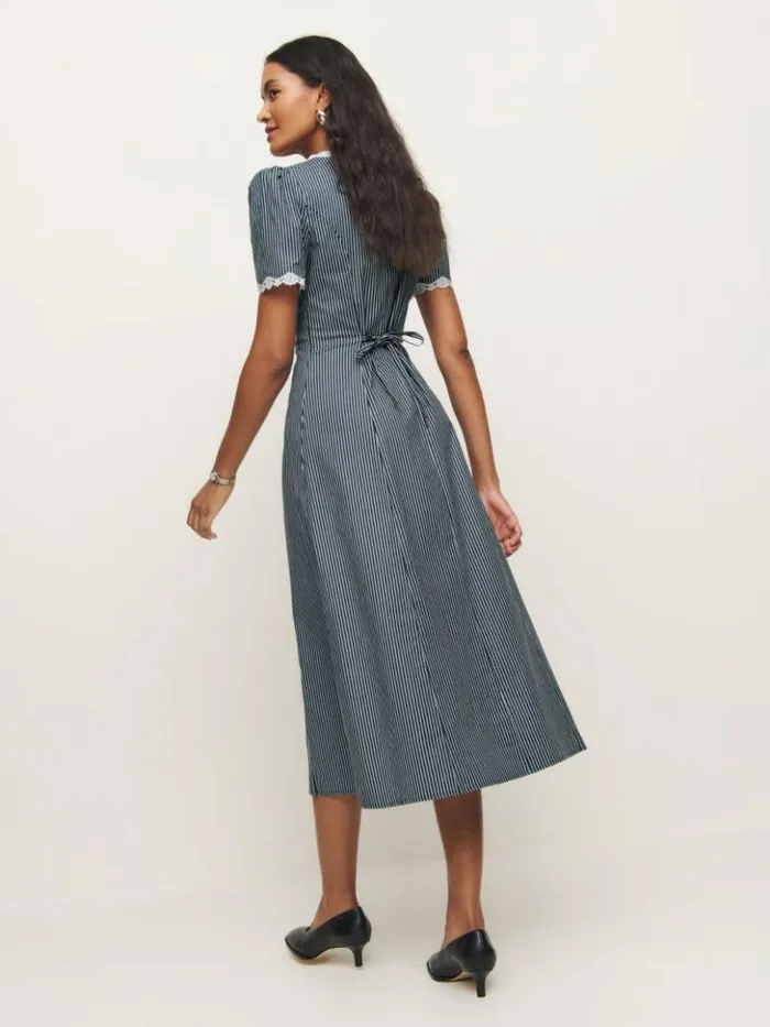 Clothing The Reformation Alida Dress Long Island Stripe
