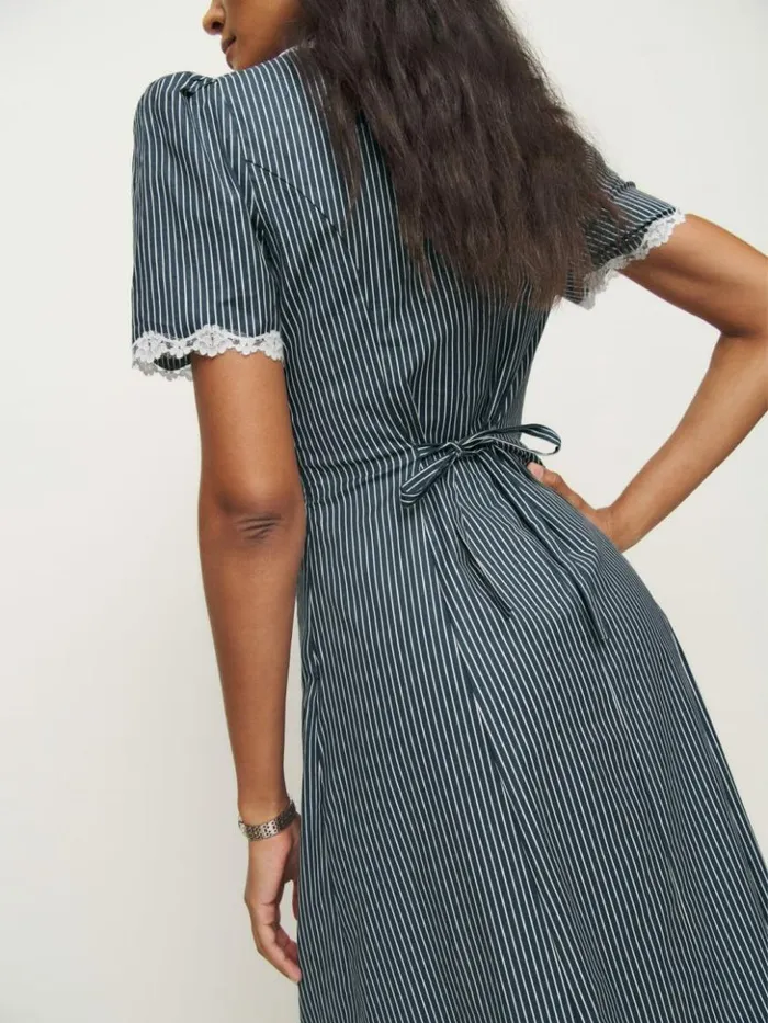 Clothing The Reformation Alida Dress Long Island Stripe