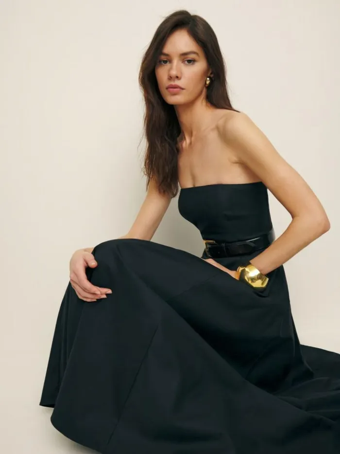 Clothing The Reformation Astoria Dress Black
