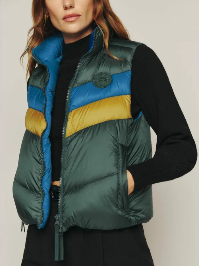 Clothing The Reformation Canada Goose X Reformation Layla Vest Seaweed Multipeacock
