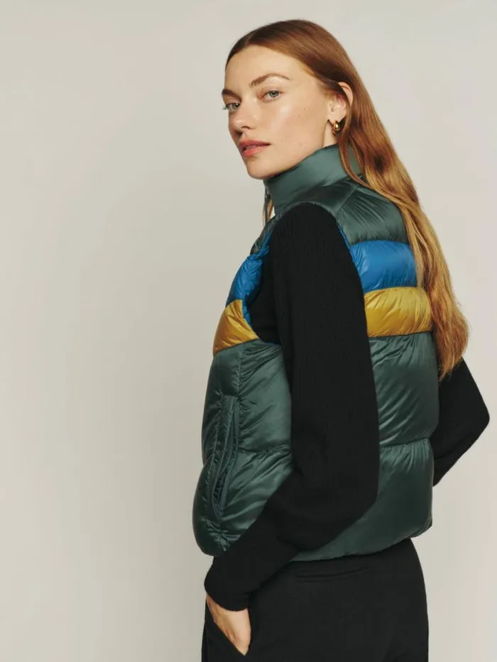 Clothing The Reformation Canada Goose X Reformation Layla Vest Seaweed Multipeacock