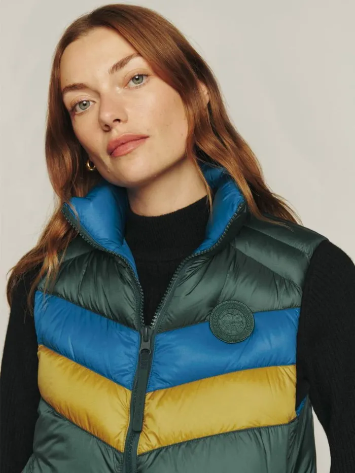 Clothing The Reformation Canada Goose X Reformation Layla Vest Seaweed Multipeacock