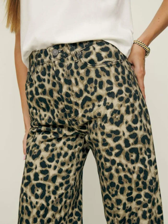Clothing The Reformation Cary High Rise Slouchy Straight Leg Jeans Leo