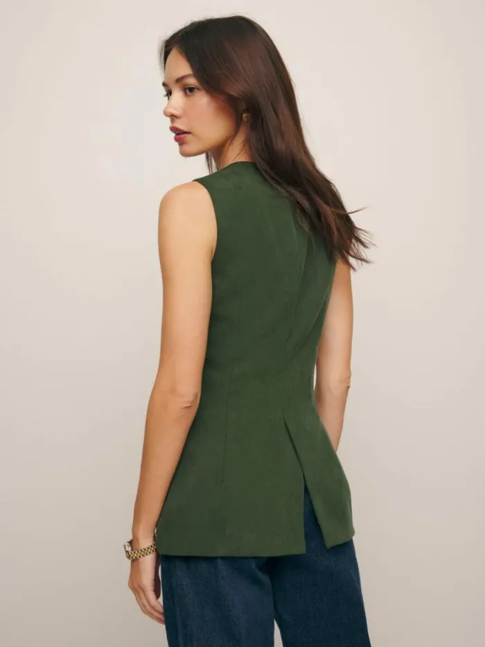 Clothing The Reformation Casey Vest Fern