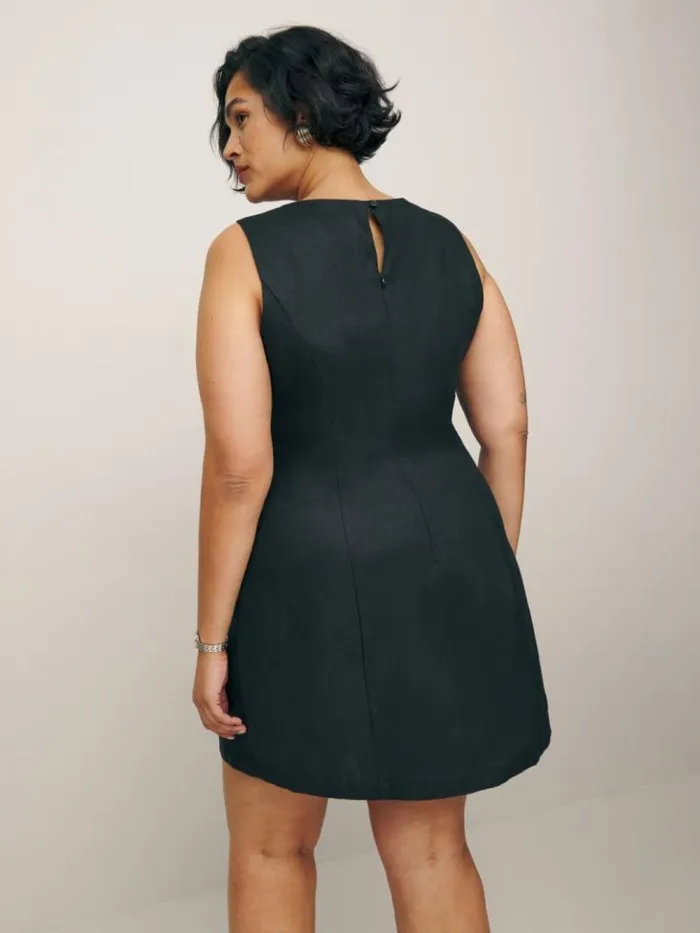 Clothing The Reformation Citron Linen Dress Es Black