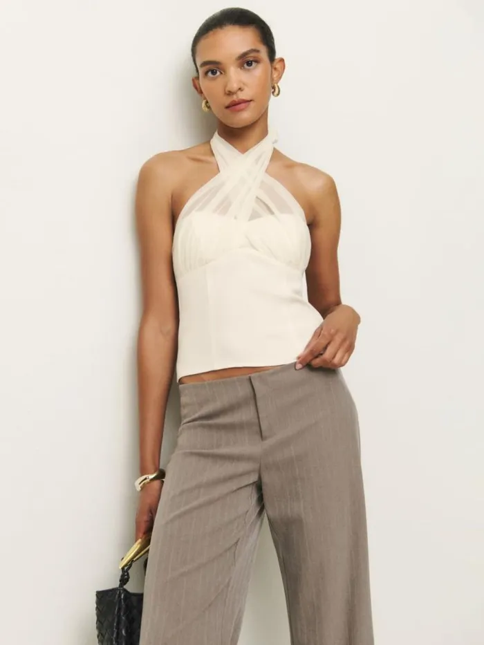 Clothing The Reformation Deja Top Fior Di Latte
